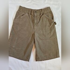 Basic Editions Brown 10" Inseam Cargo Button Up Shorts Size 14